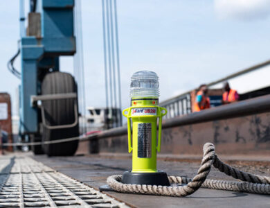 UB290 LED Safety Beacon in use - Dockside
